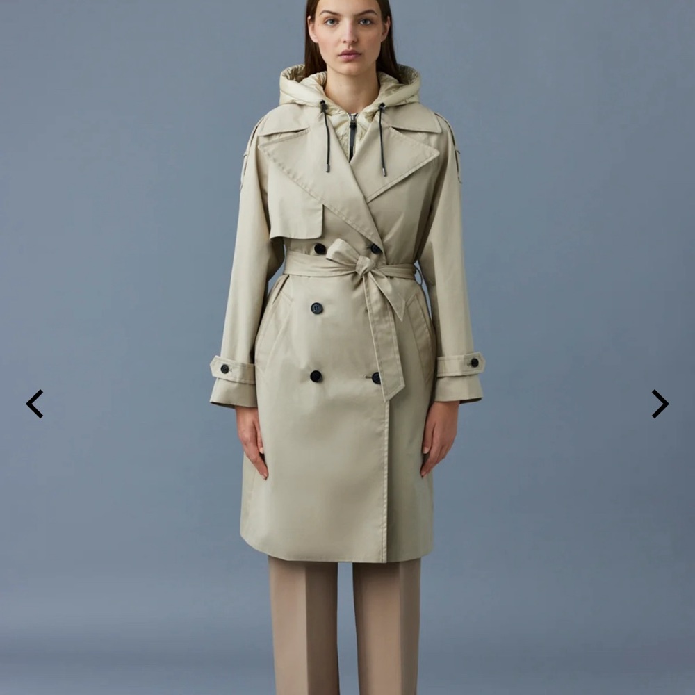 TRISHA 2-In-1 trench coat with hooded bib